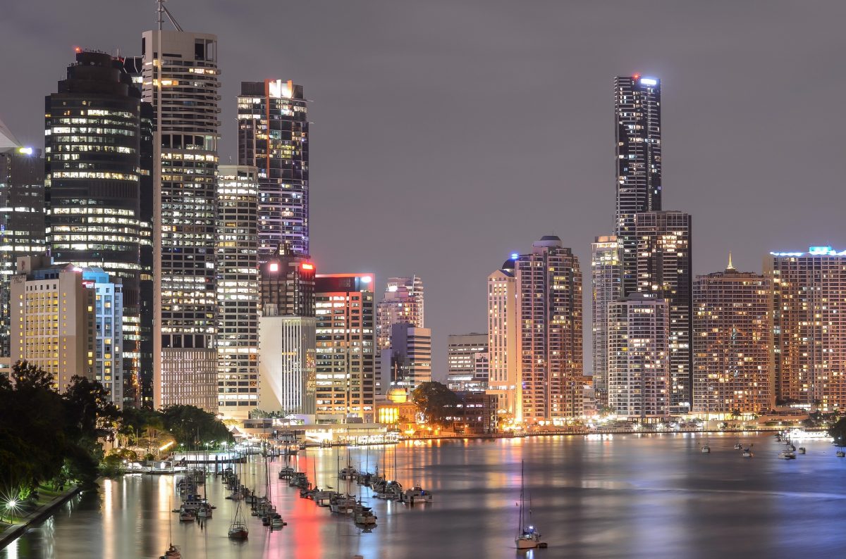 Brisbane Night Skyline Brisbane's night skyline depicting an overview of the CBD