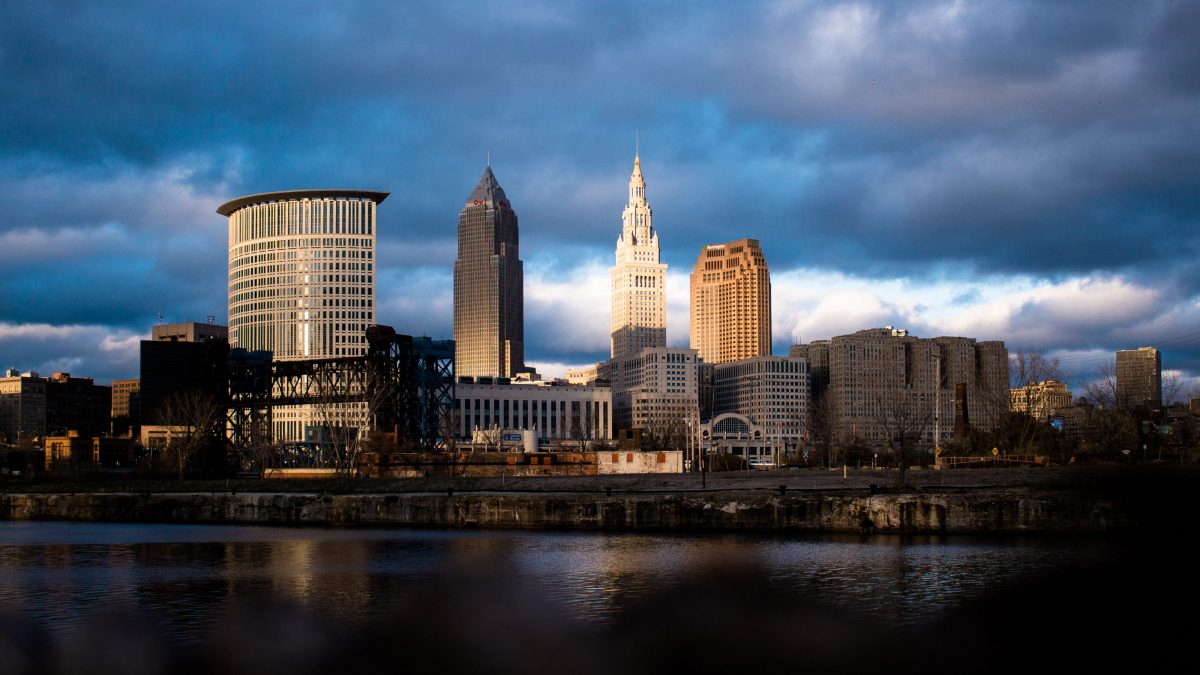 Cleveland Skyline A stunning view of Cleveland’s CBD skyline which also contains the Terminal Tower