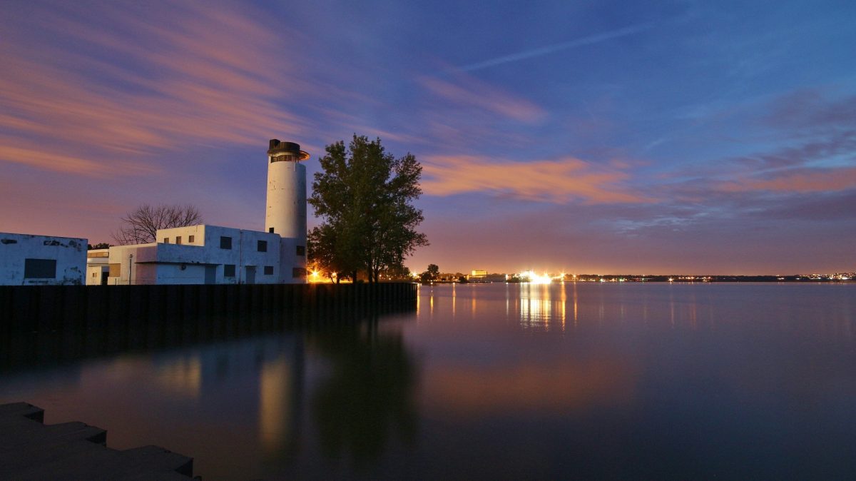 Sunset view of Whiskey Island in Cleveland