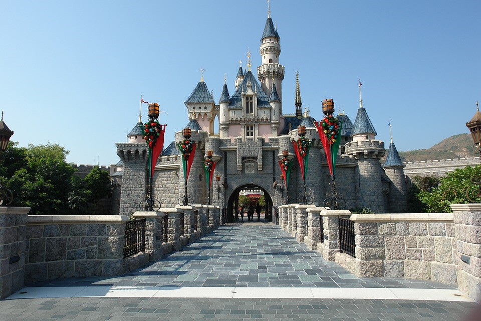 Castle in Hong Kong Disneyland.