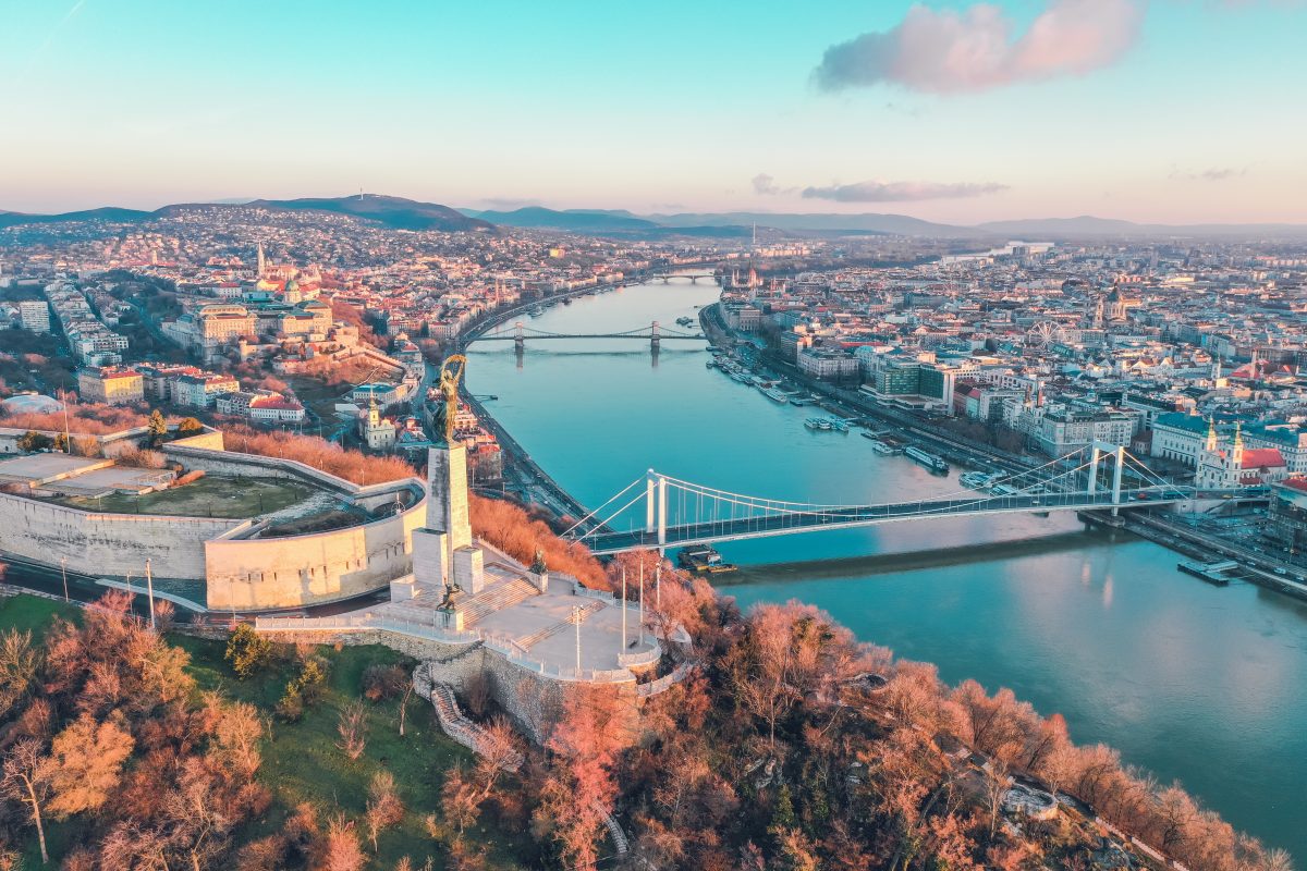 Gellert Hill is where tourists can find the most picturesque and beautiful views of Budapest
