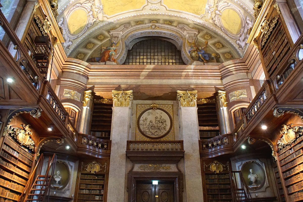 The Austrian National Library is the largest library in Austria collecting a total of more than 12 million items