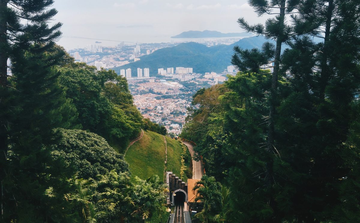 The tram ride up Penang Hill promises a stunning panoramic view of George Town 