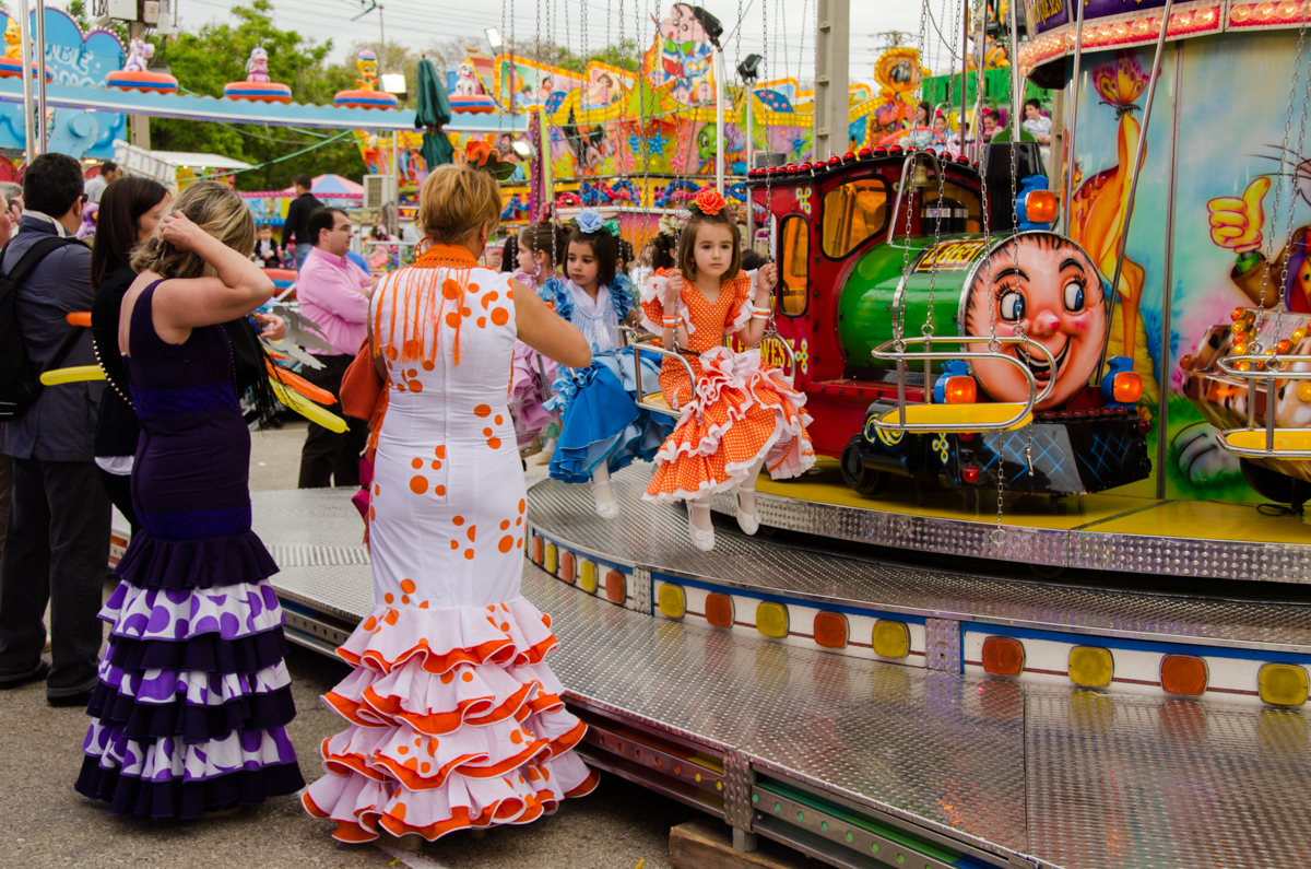 Spring April fair at Seville, Spain