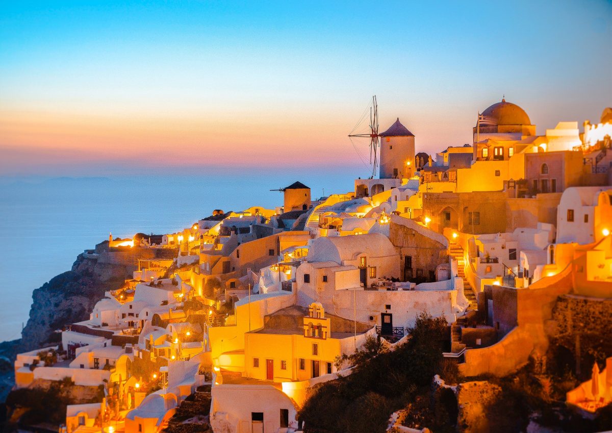 Watching the Sunset in Oia, Santorini