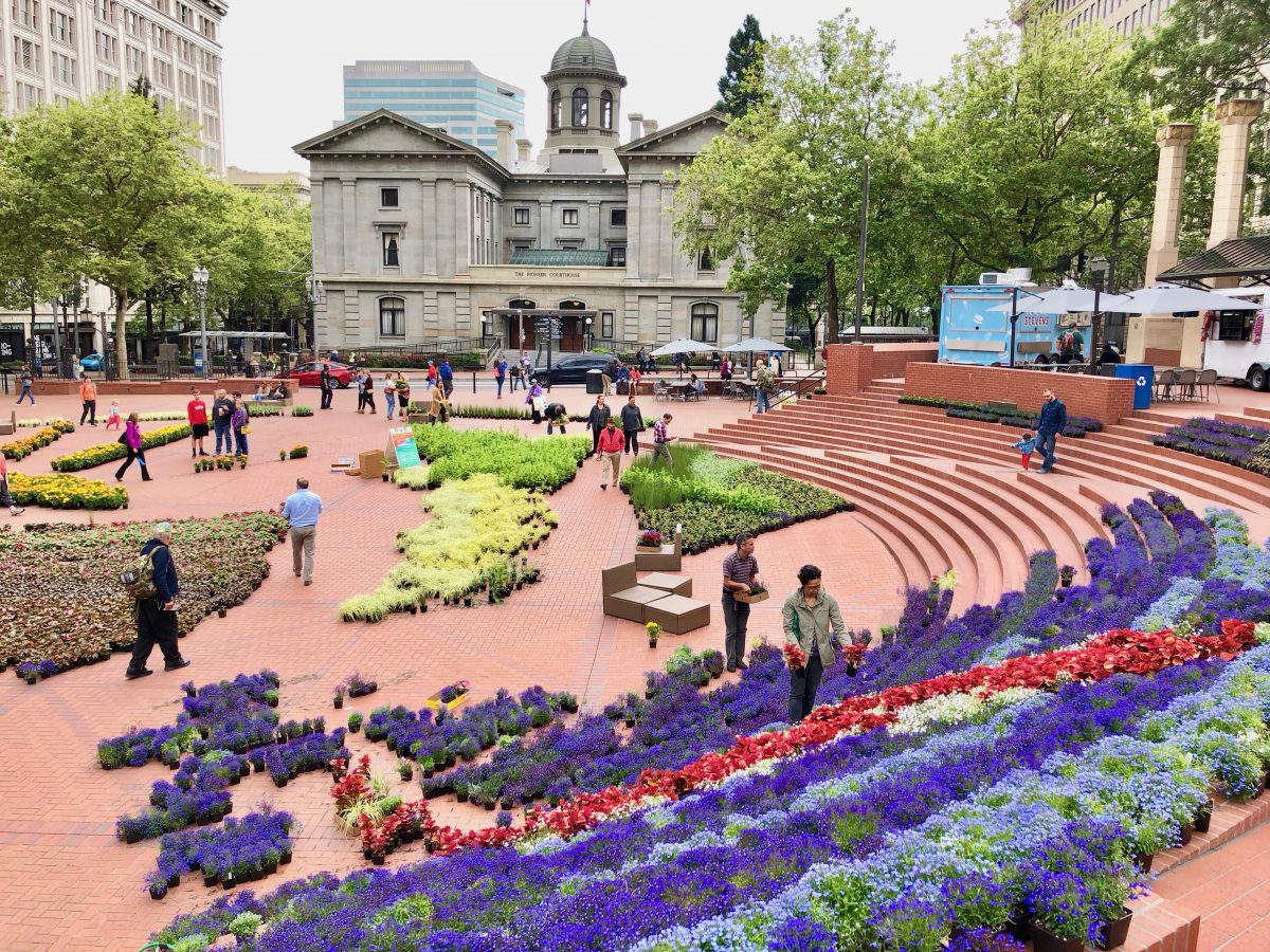 Pioneer Courthouse Square, AKA Portland's living room, Oregon