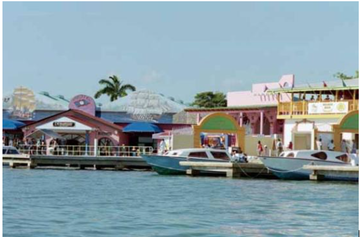 Colourful and vibrant, the Belize Tourism Village is awash with souvenir shops, bars and restaurants