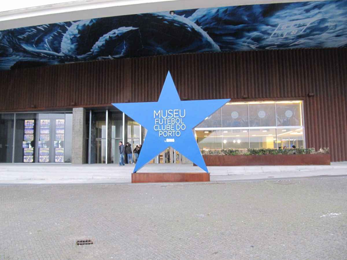 Main entrance of the FC Porto Museum, home to original memorabilia depicting the achievements of Porto’s football club 