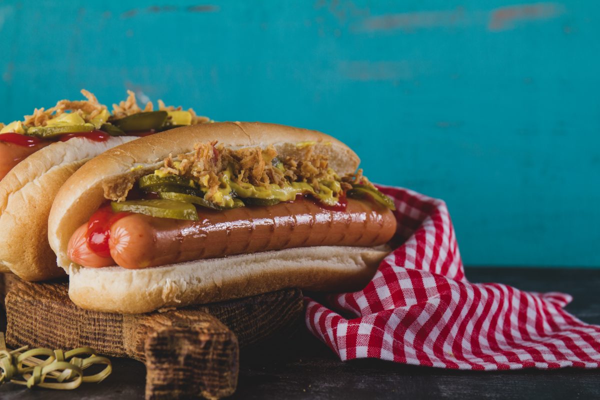 Hot Dog Photo by Freepik 2 Hot Dog with two sausages and toppings