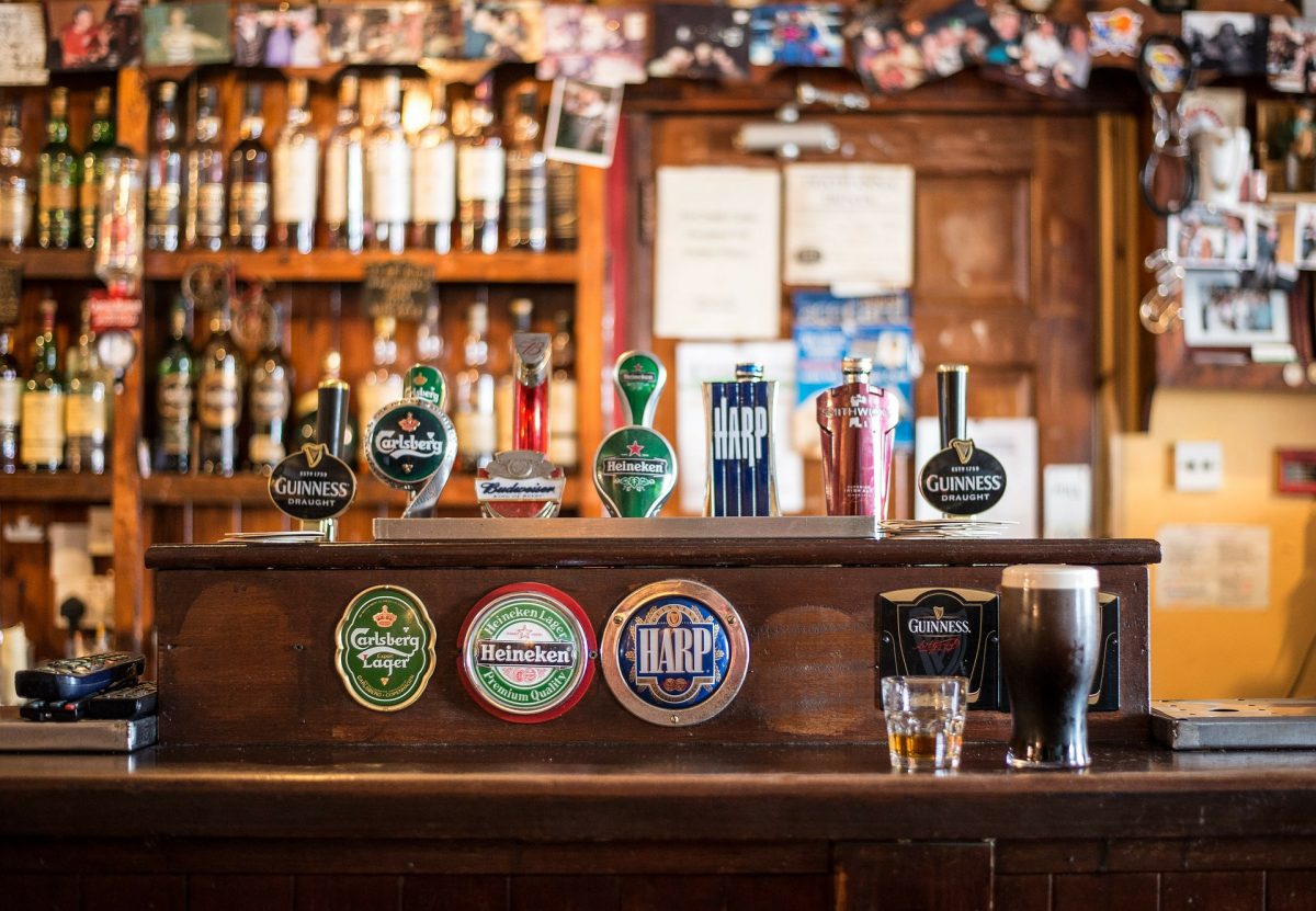 Raise a toast inside an Irish Pub