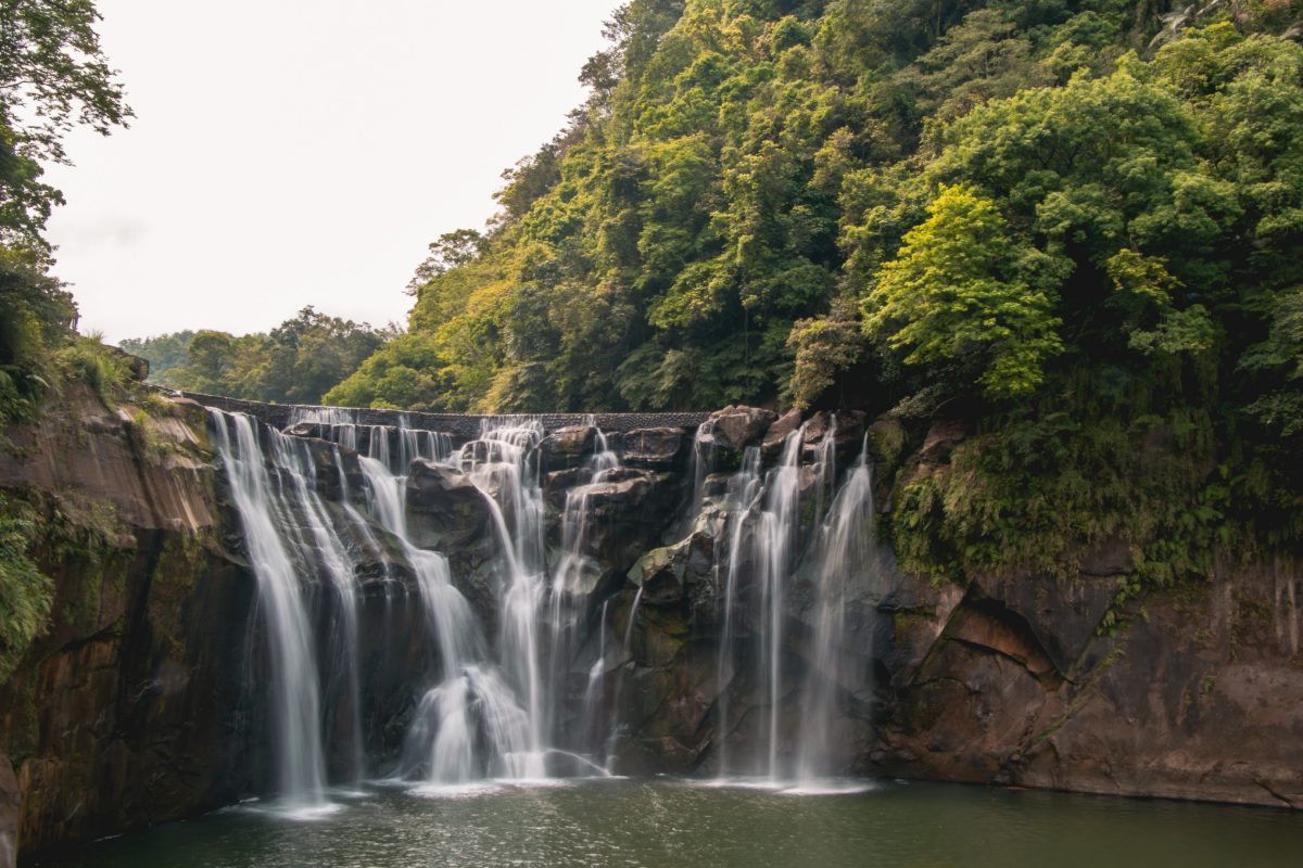 Bridge view of the Shifen Waterfall, arguably Taipei’s most majestic scenic spot