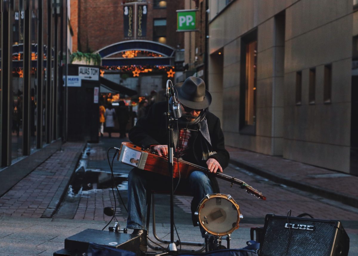 A Street Musician in Dublin