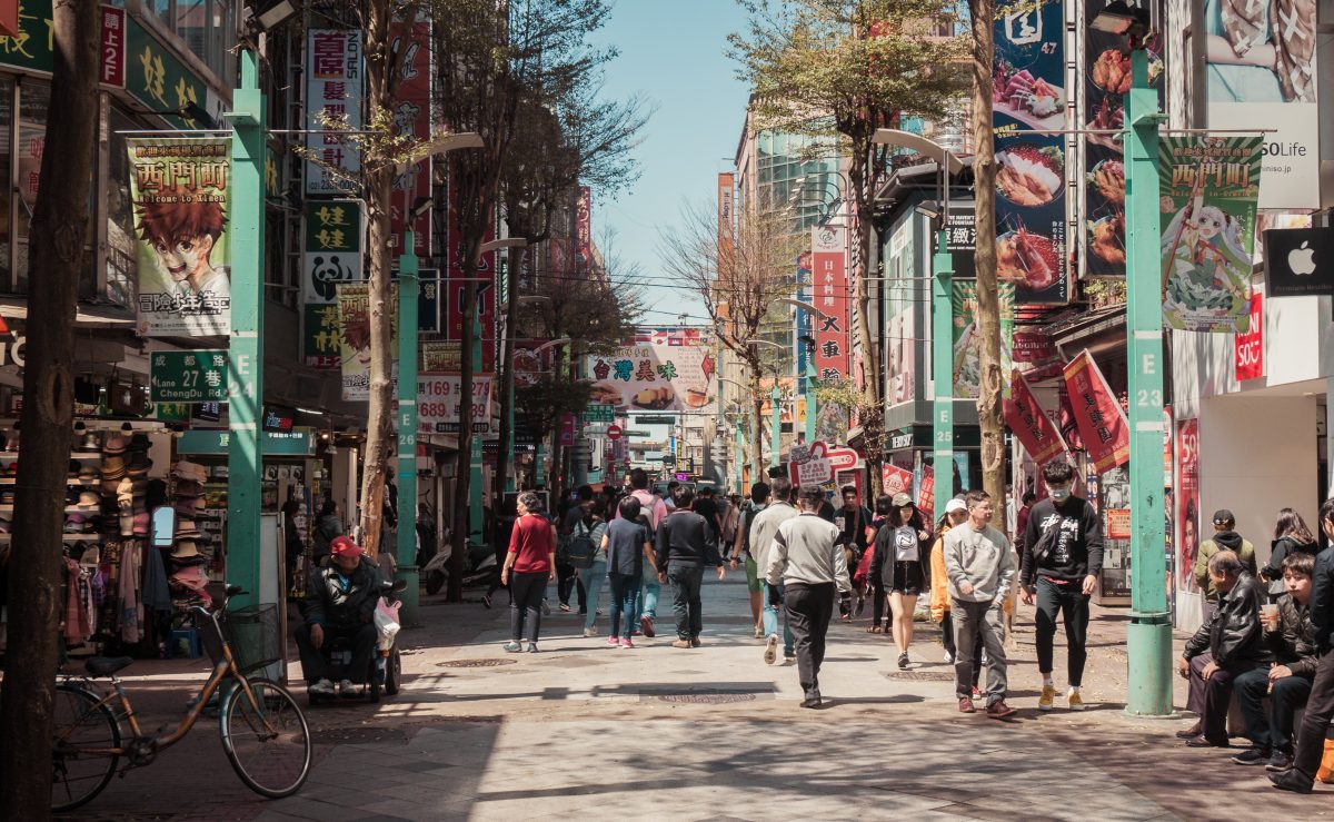 Vibrant streets of Taipei’s youth Mecca and premium pedestrian shopping district, Ximending