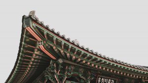 Roof of Traditional Gate in Korea