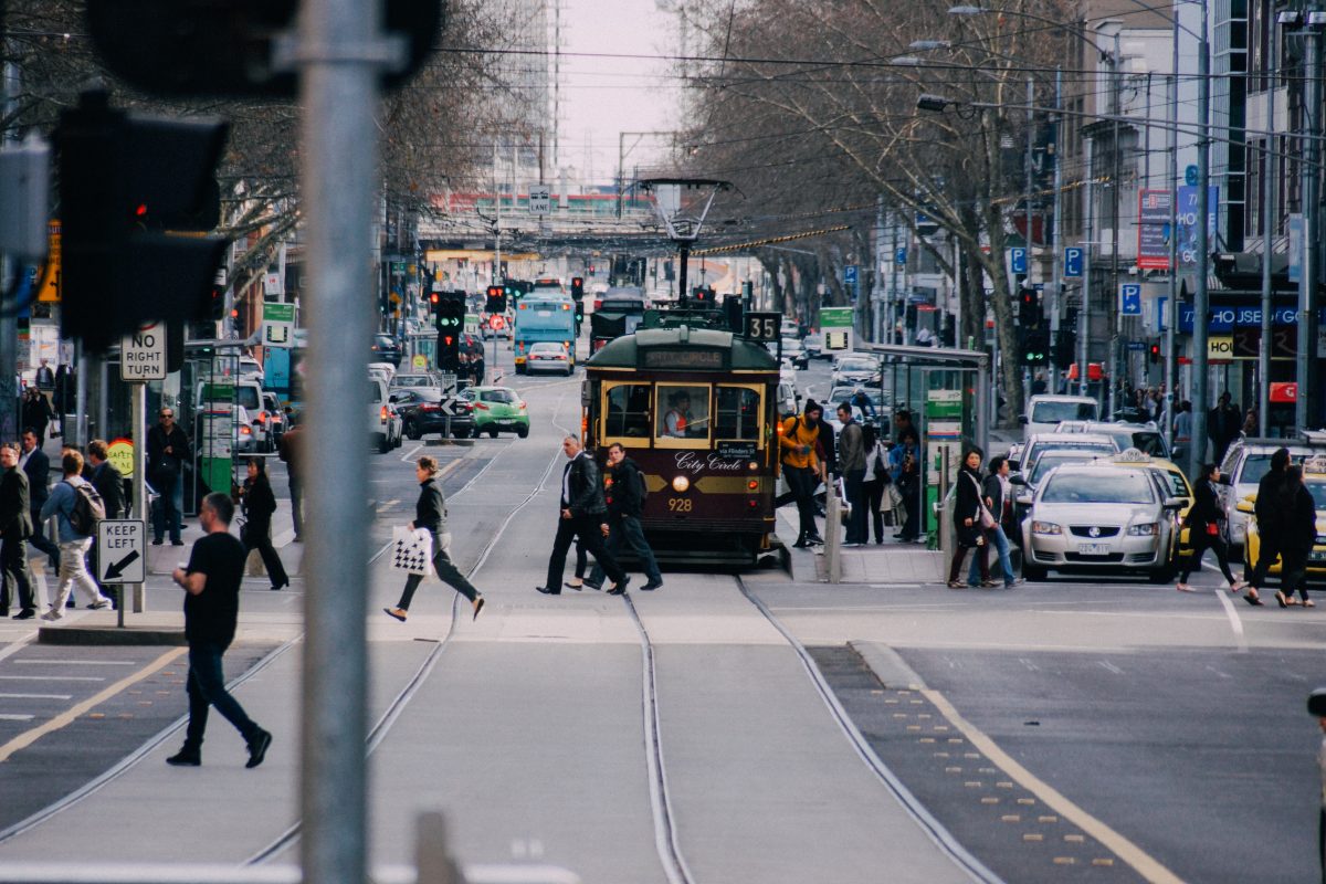 Free City Tram in Melbourne, Australia Free City Tram in Melbourne, Australia
