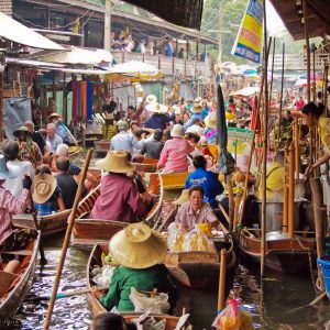 Floating market in Thailand