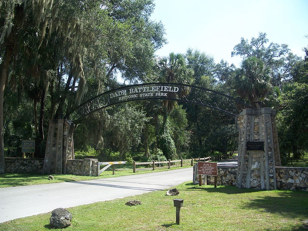 Dade Battlefield Historical Park, Garden entrance Dade Battlefield Historical Park, Garden entrance