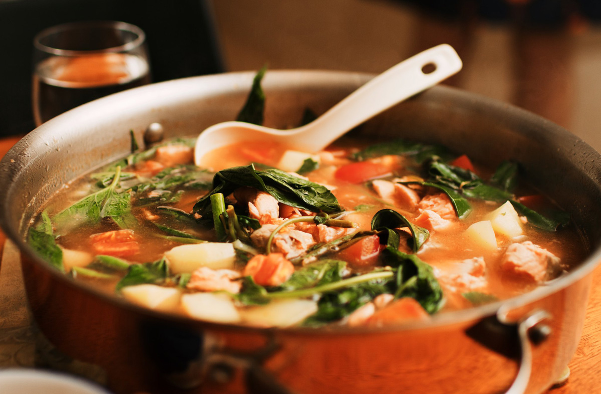 Salmon Sinigang Salmon Sinigang