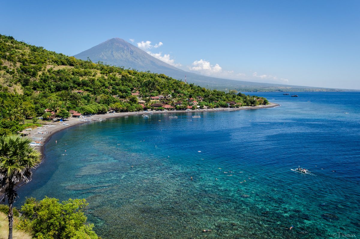 Amed picturesque beach