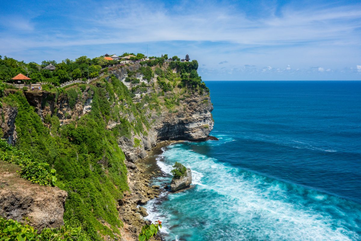 Cliff view of uluwatu temple