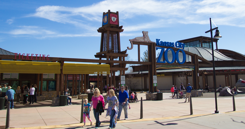 KC-Zoo-Front-Entrance Kansas City Zoo offers one of the best experiences you will find out there in Kansas