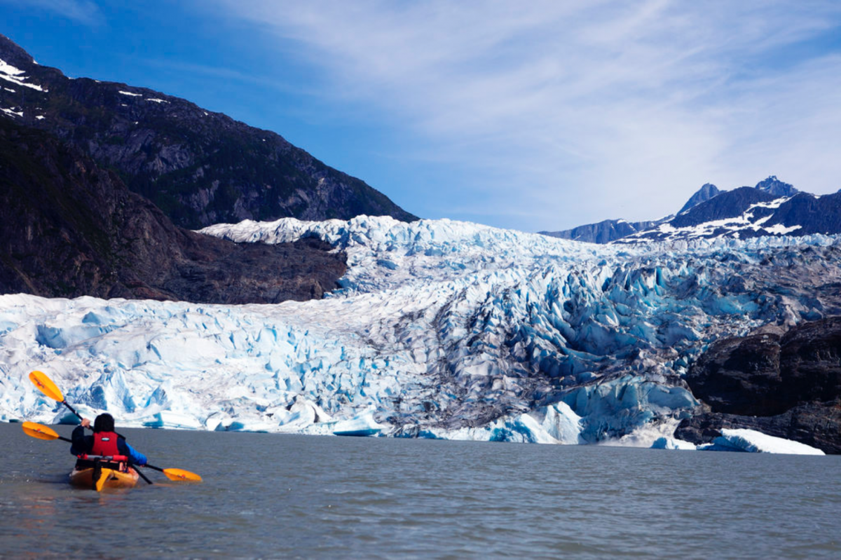 Where on the entire planet can you see the entire water cycle manifested before your very eyes? There are a few, but none more beautiful than the Mendenhall Ice Caves.