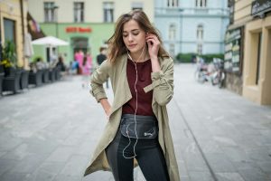 A tourist wearing a money belt