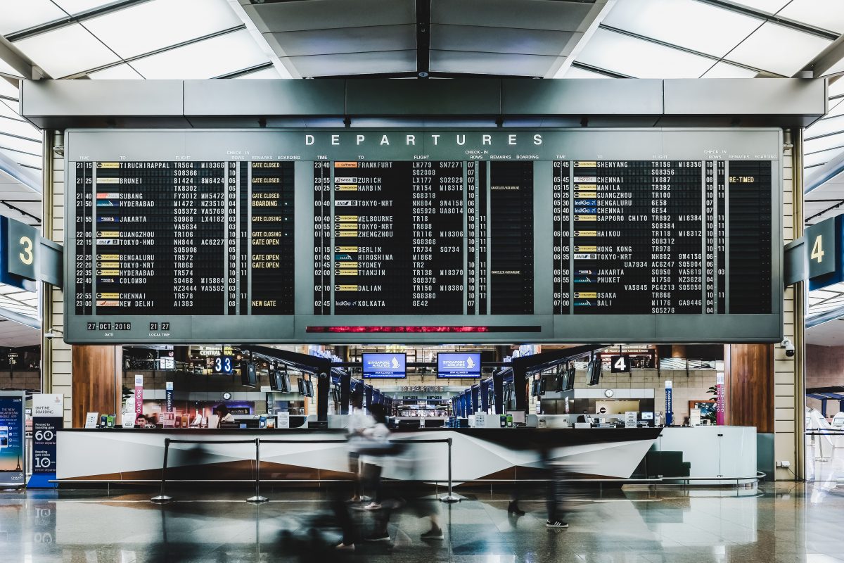 Departure Board at Detroit Airport
