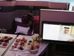 Business Class Seat at Qatar Airways