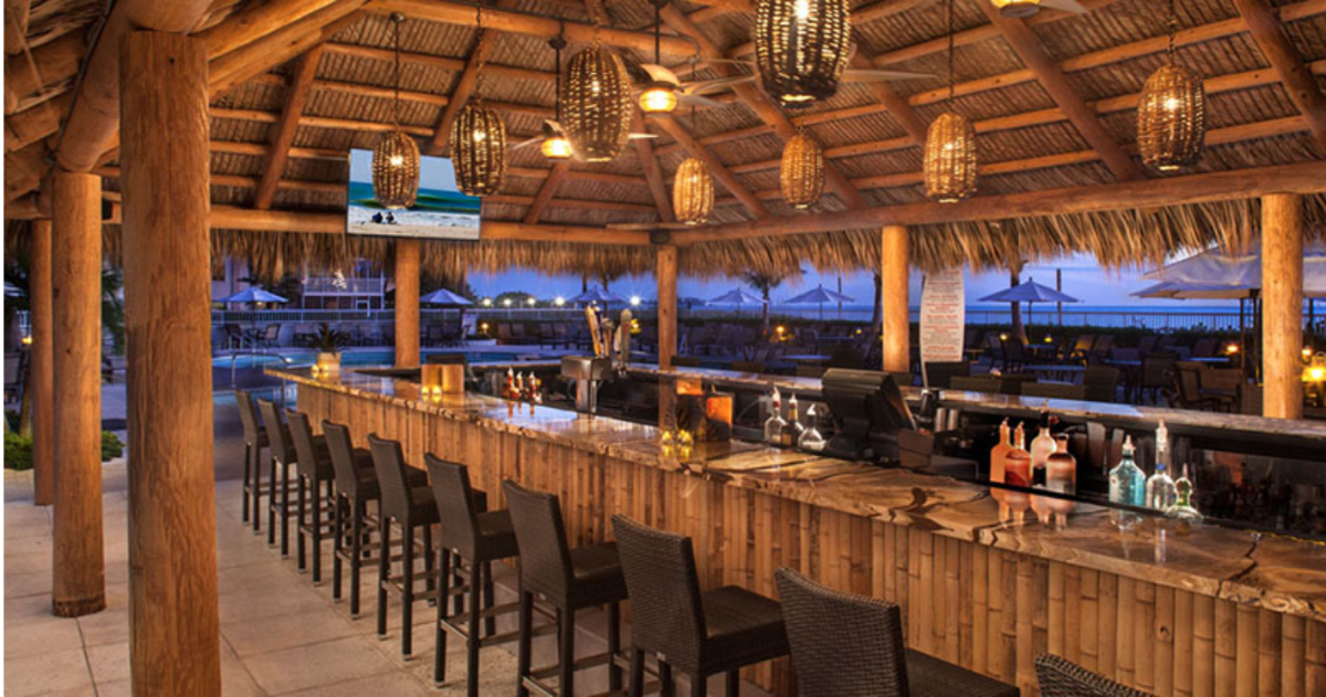 The Tiki Bar is a brilliant place to wind down, relax, meet new people and take in the gorgeous views of the Floridian coastline