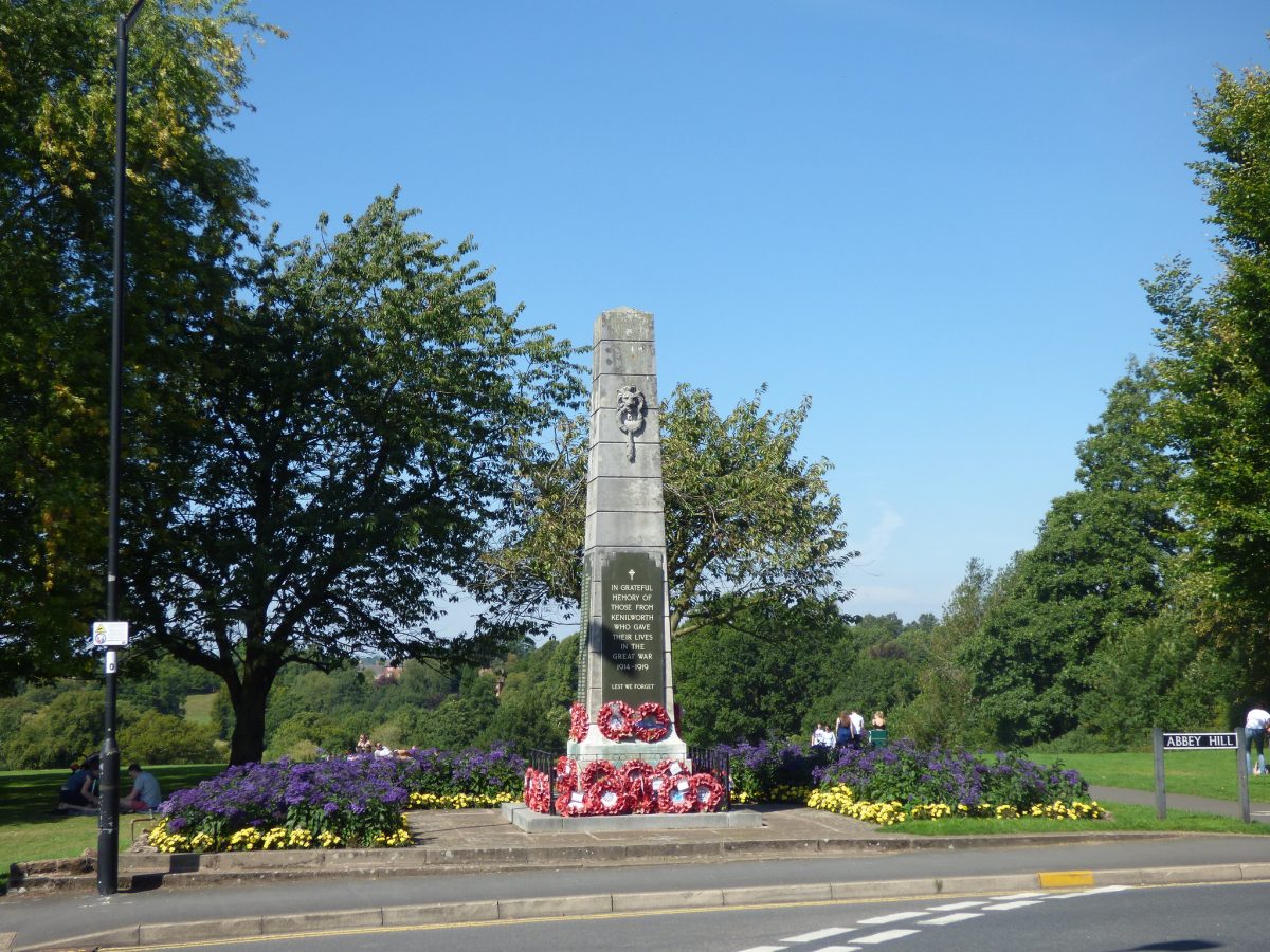 The war memorial at Abbey Fields