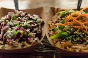 Sisig and Pancit Bihon Filipino Food