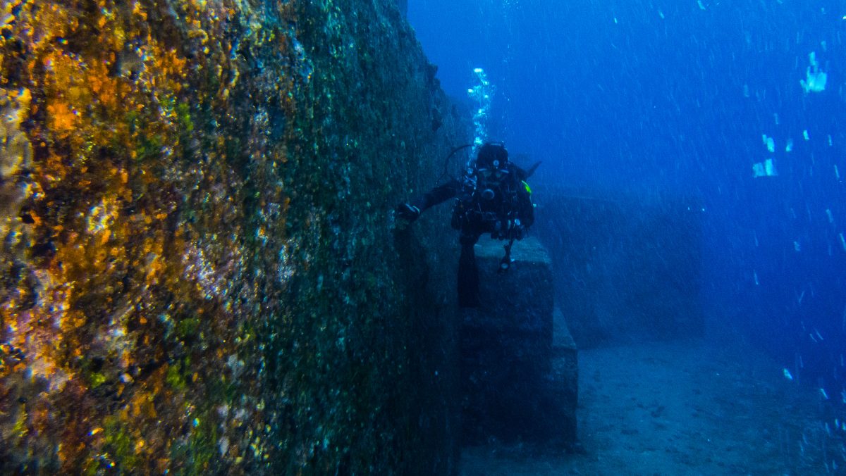 Often called Japan’s Atlantis, the Yonaguni Monument are made up of a group of megaliths forming steps and stone pillars.