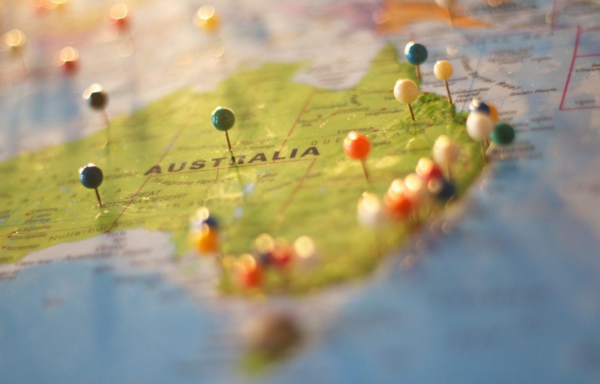 Australia on World Map Australia country