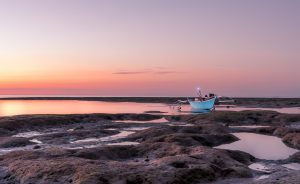 sunset at bantayan island, philippines