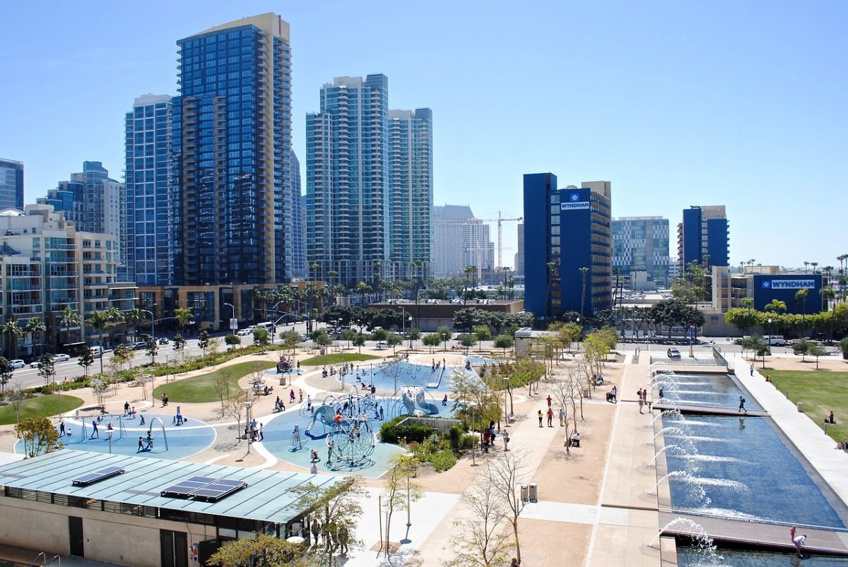 San Diego's Embarcadero water front San Diego's Embarcadero water front