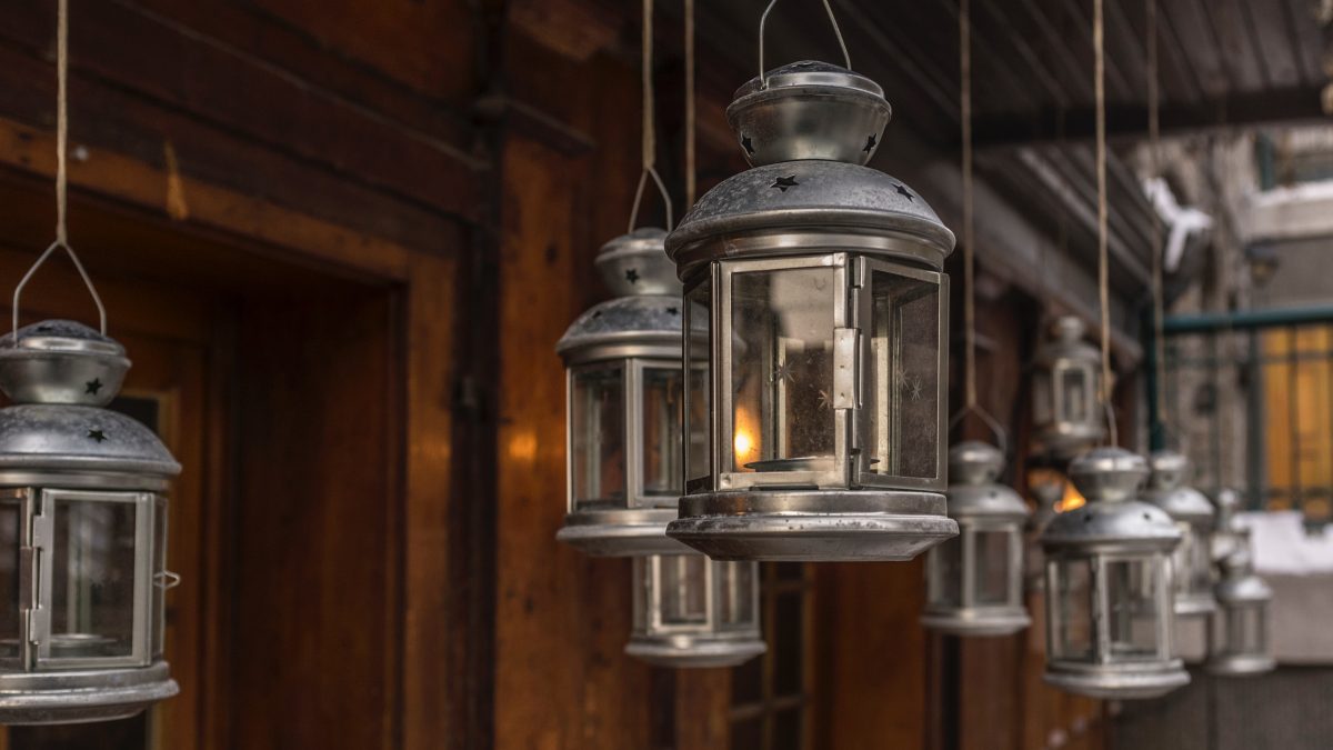 Grey candle lantern Grey candle lantern