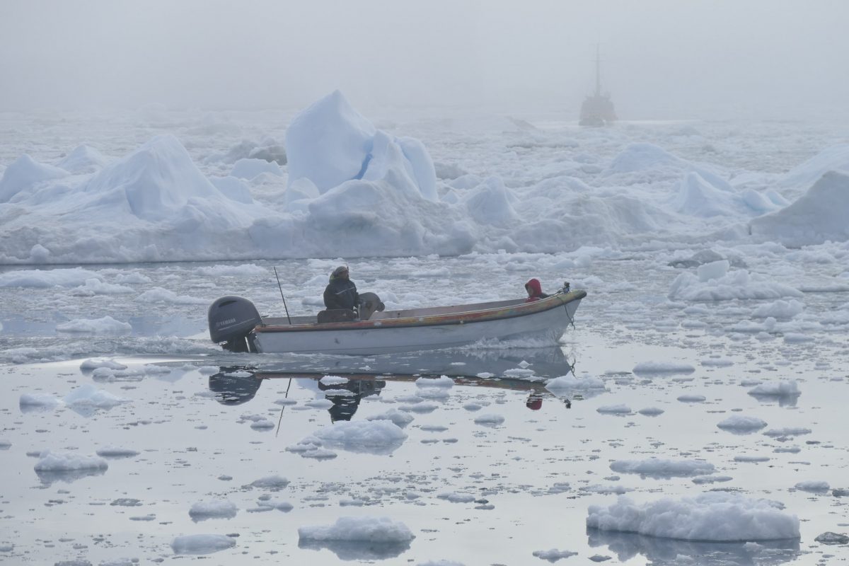 Ice fishing in Greenland