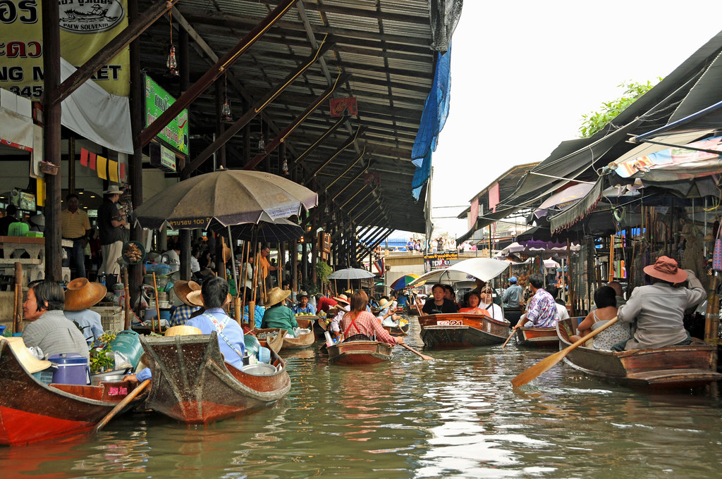 Floating market, Thailand