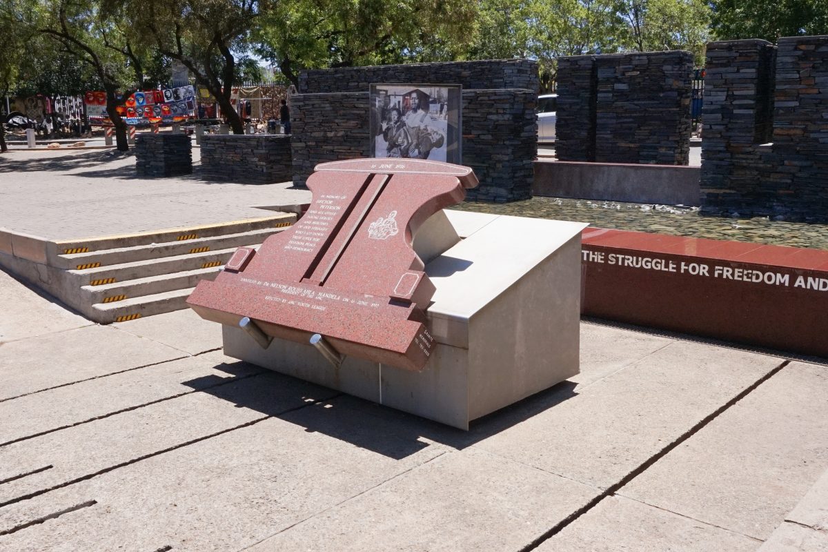 ‘To honour the youth who gave their lives in the struggle for freedom and democracy’ are the words that decorate the entrance to the Hector Pieterson Museum.