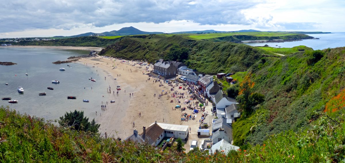 Looking down the Porthdinllaen headland towards the Llŷn Peninsula.