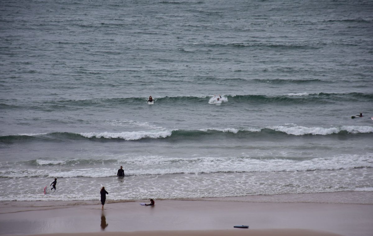 Surfing at rest bay, Wales