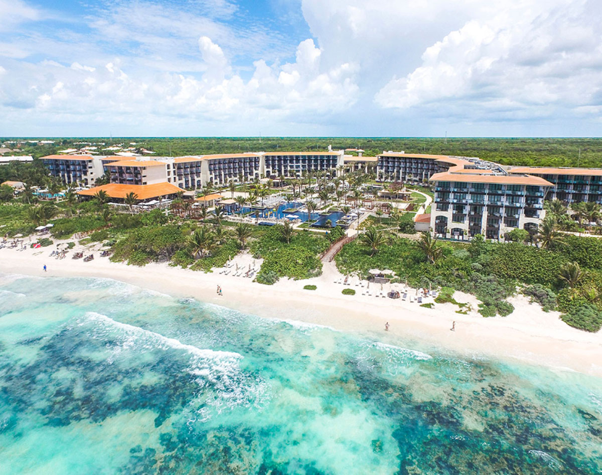 Aerial view of the beautiful Unico Hotel Riviera Maya all-inclusive resort