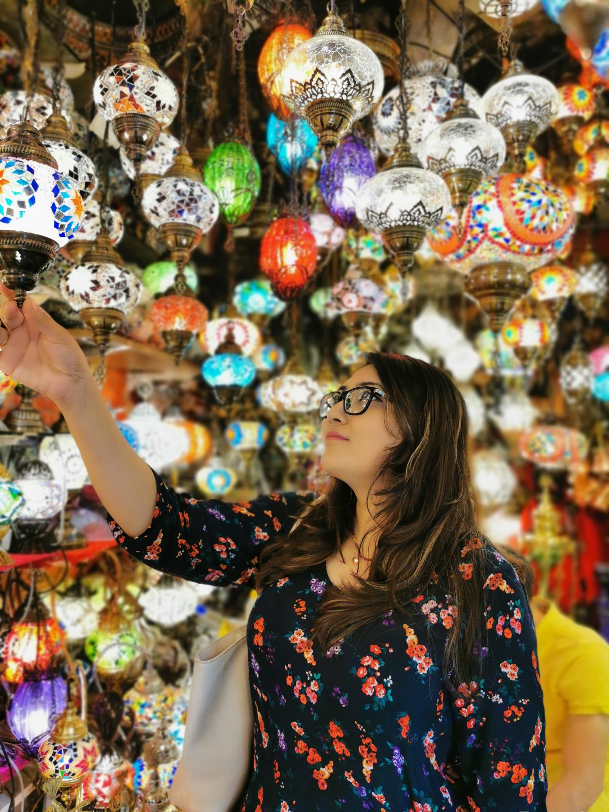 Women checking out lamps in the grand bazar