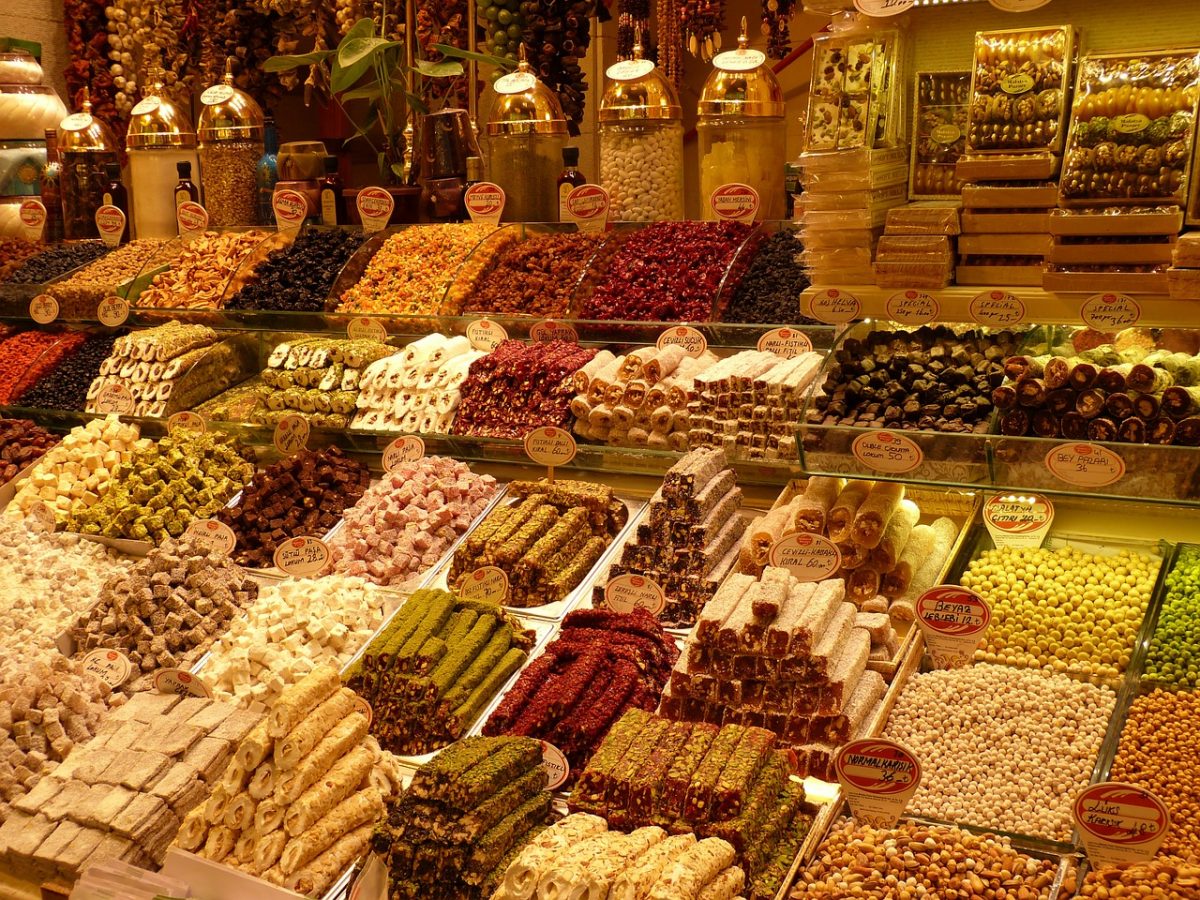 Spices and sweets at the Grand Bazaar in Istanbul