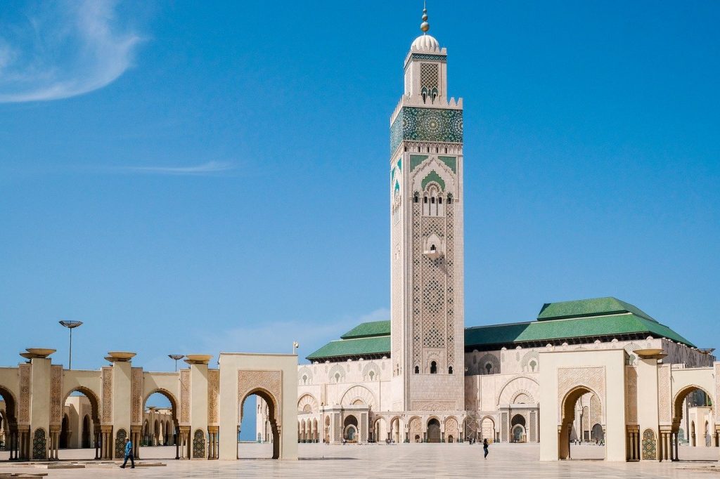 View of Hassan II Mosque from the outside