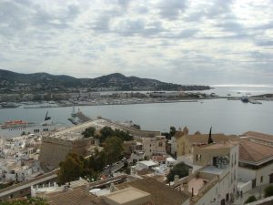 A panoramic view of Ibiza