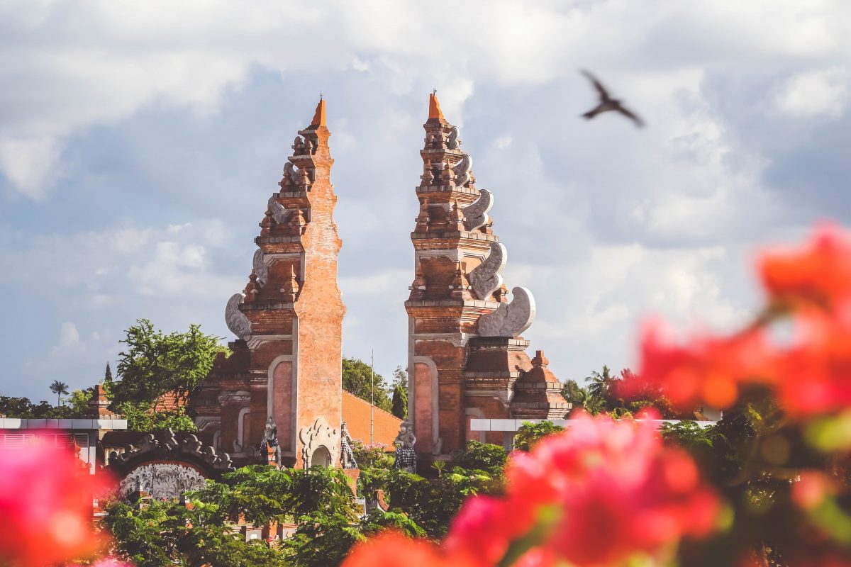 holy temple with traditional architecture in Bali, Indonesia