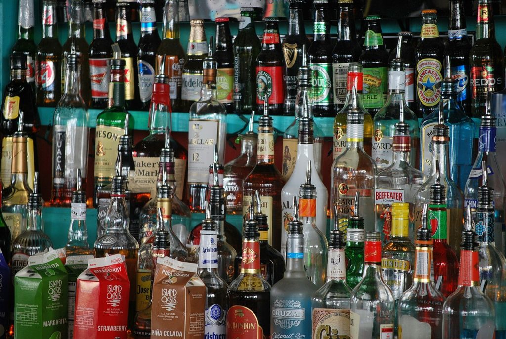bottles, rum bottles, rum