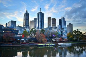 Melbourne Cityscape over melbourne river during the day